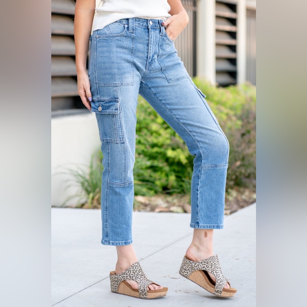 KanCan -Huntsville High Rise Cargo Slim Straight/ Size  30/13 - Picture 3 of 14